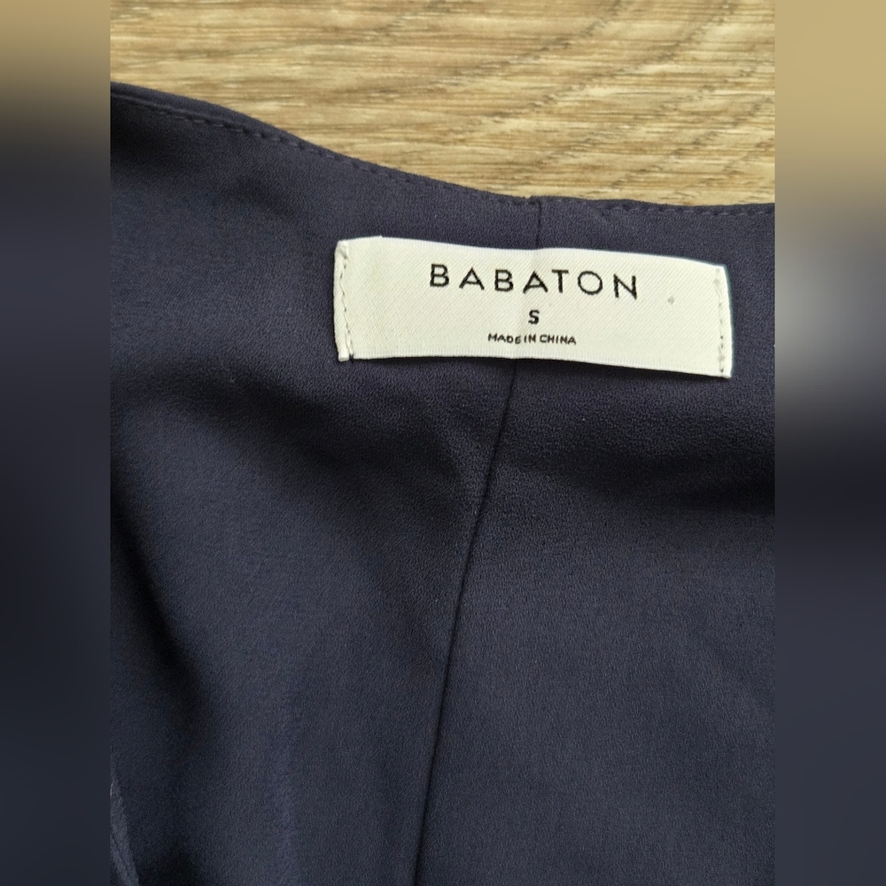 Babaton Navy Wrap Midi Dress - Picture 4 of 7